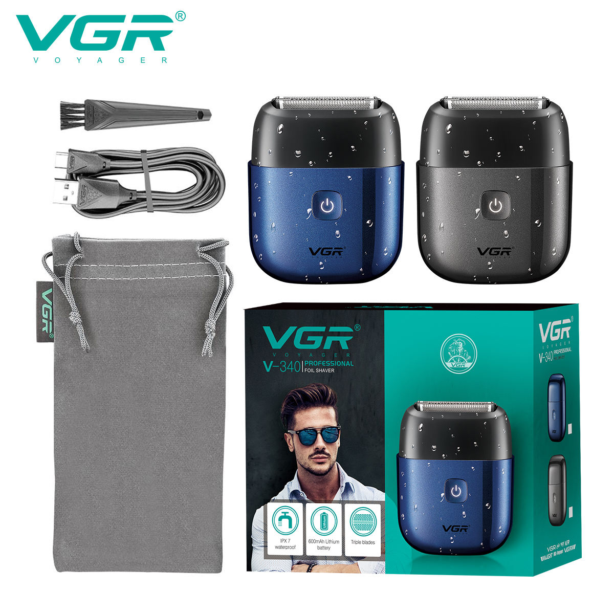 Men'S Grooming Razor - Afeitadora VGR 340, maquinilla de afeitar