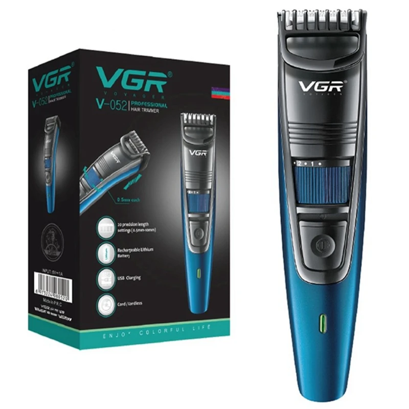 Men'S Face Grooming - VGR-recortador de barba y pelo ajustable