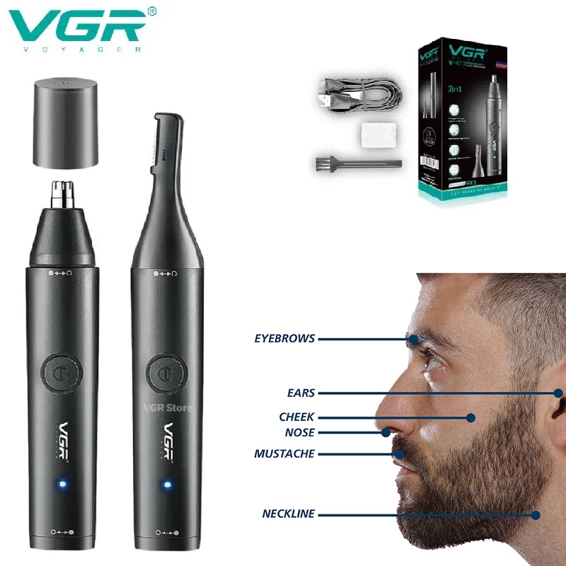 VGR-cortador de pelo de nariz  - Nose Hair Trimmer reseña y precio