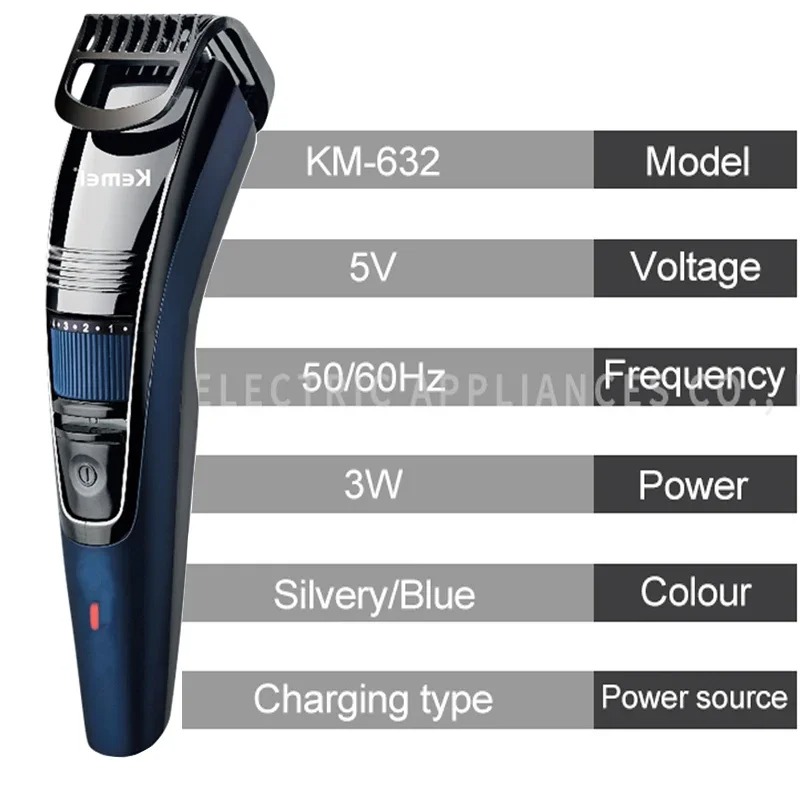 Recortadora de Barba Kemei 632 - Men'S Face Grooming reseña y precio