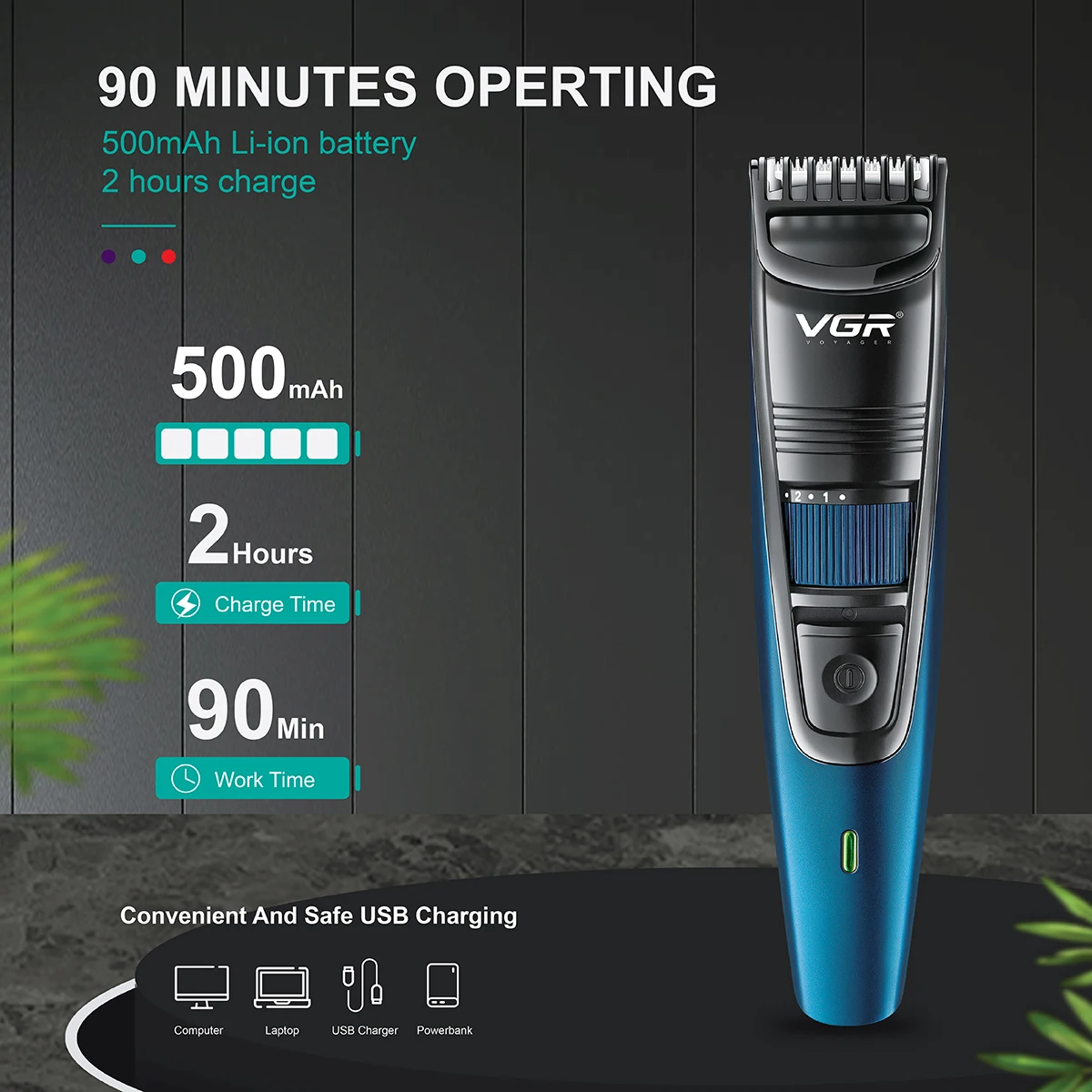 VGR-recortador de barba y pelo - Men'S Face Grooming reseña y precio